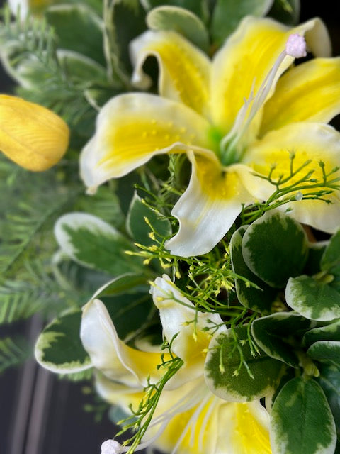 Spring - Yellow Tiger Lily Wreath