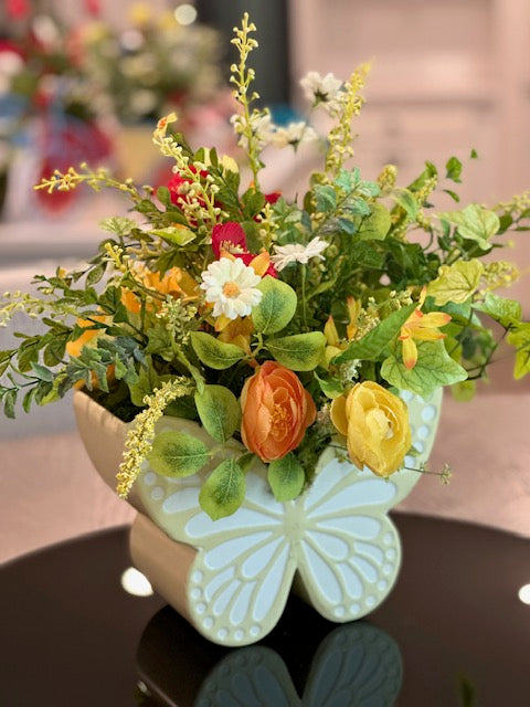 Spring & Summer - Yellow Butterfly Arrangement