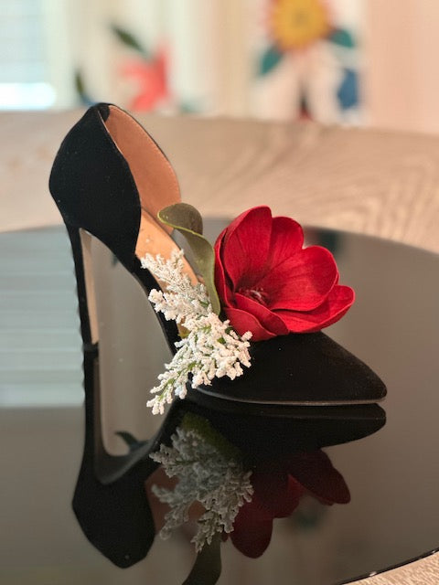 Shoe - Red Magnolia Arrangement