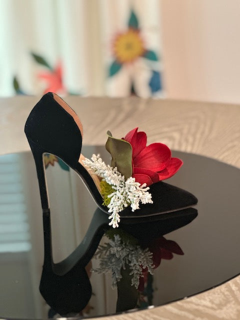 Shoe - Red Magnolia Arrangement