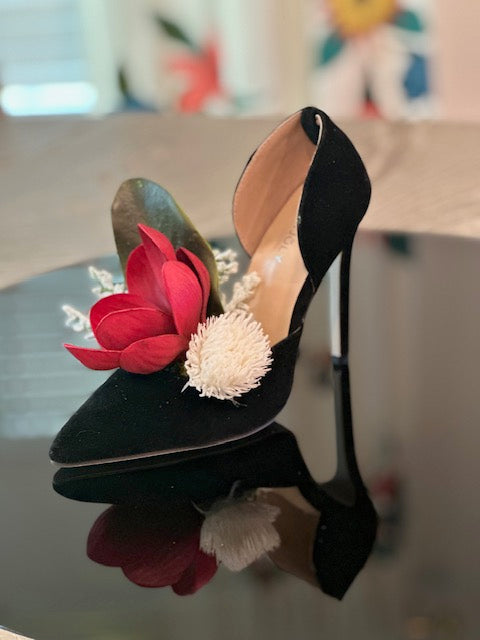 Shoe - Red Magnolia Arrangement