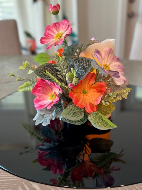 Spring - Colorful Cosmos Candle Bouquet