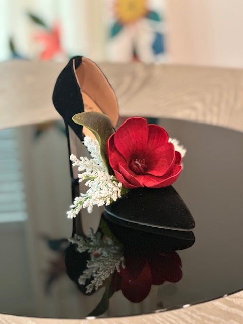 Shoe - Red Magnolia Arrangement