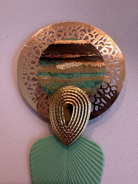 Green Gold Tear Drop