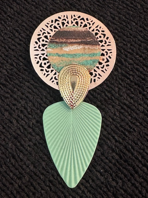 Green Gold Tear Drop